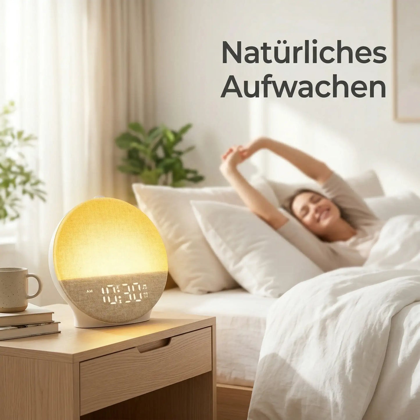 Sanft & erholt aufwachen: Premium 6-in-1 Sunrise Schlaf-Assistent
