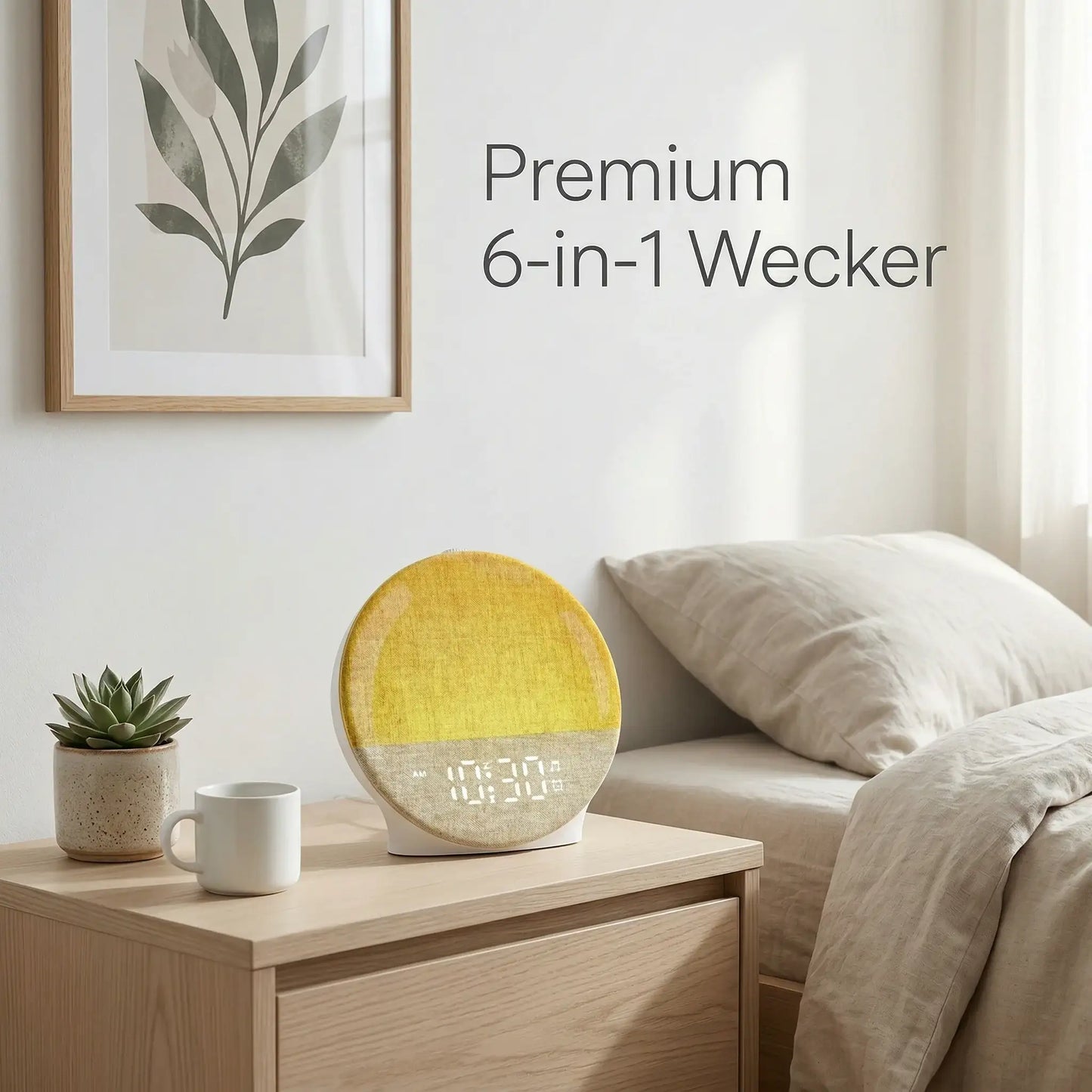 Sanft & erholt aufwachen: Premium 6-in-1 Sunrise Schlaf-Assistent
