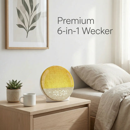 Sanft & erholt aufwachen: Premium 6-in-1 Sunrise Schlaf-Assistent